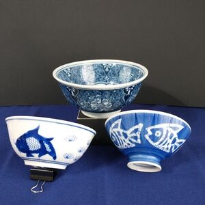 3 Set Asian Rice Bowls 3 Sizes